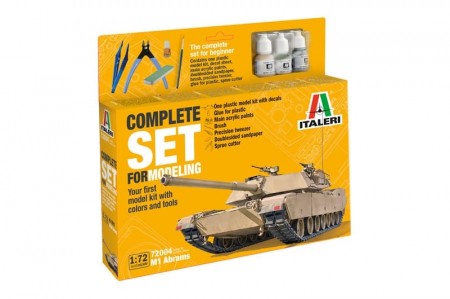 Italeri Startsett 1/72 M1 Abrams - Complete Set For Modeling