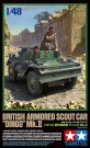 Tamiya plastbyggesett 1/35 British Armored Scout Car Dingo Mk.II 32581 thumbnail