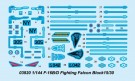 Trumpeter 1/144 F-16B/D Fighting Falcon Block 15/30 (norsk utgave) thumbnail