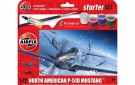 Airfix Startsett 1/72 North American P-51D Mustang thumbnail