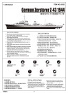 Trumpeter 1/350 German Destroyer Zerstorer Z-43 1944 thumbnail