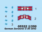 Trumpeter 1/350 German Destroyer Zerstorer Z-30 1942 thumbnail