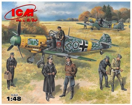 ICM 1/48 Bf109 F-2 with German Pilots and Ground Personnel