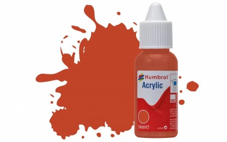 Humbrol Akryl No 100 Red Brown - Matt 14ml Dropper Bottle
