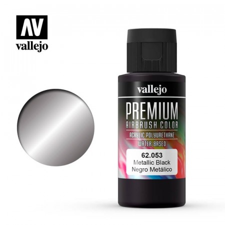 Vallejo Premium Color Metallic Black 60ml (62.053)