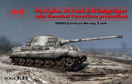 ICM 1/35 Pz.Kpfw.VI Ausf.B Konigstiger with Henschel Turret (Late Production)