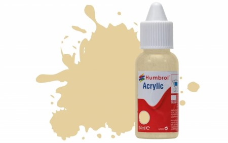 Humbrol Akryl No 121 Pale Stone - Matt 14ml Dropper Bottle