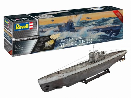 Revell 1/72 German Submarine Type IX C (U505) - Platinum Edition