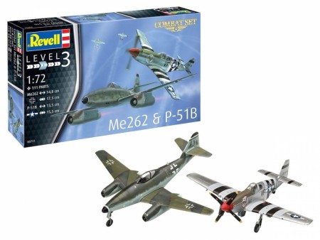 Revell 1/72 Combat Set Messerschmitt Me262 and P-51B Mustang