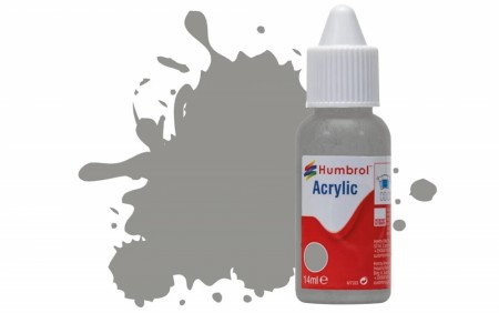 Humbrol Akryl No 126 US Medium Grey - Satin 14ml Dropper Bottle