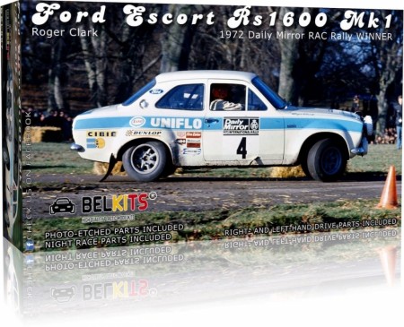Belkits 1/24 Ford Escort RS1600 Mk.I - 1972 RAC Rally Winner - Roger Clark