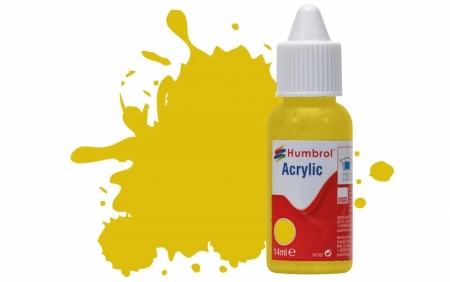 Humbrol Akryl No 81 Pale Yellow - Matt 14ml Dropper Bottle