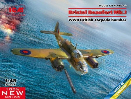 ICM 1/48 Bristol Beaufort Mk.I WWII British Torpedo-Bomber