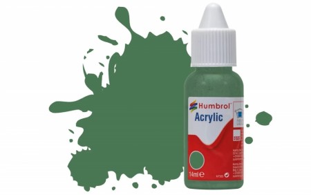 Humbrol Akryl No 101 Mid Green - Matt 14ml Dropper Bottle