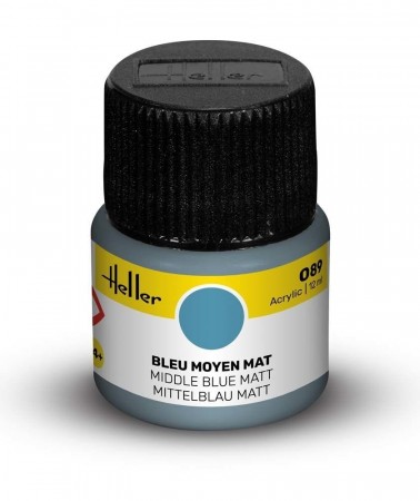 Heller Akryl No 89 Middle Blue - Matt 12ml