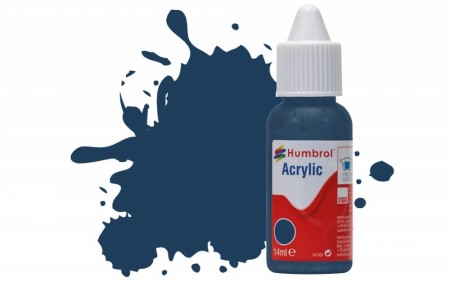 Humbrol Akryl No 104 Oxford Blue - Matt 14ml Dropper Bottle
