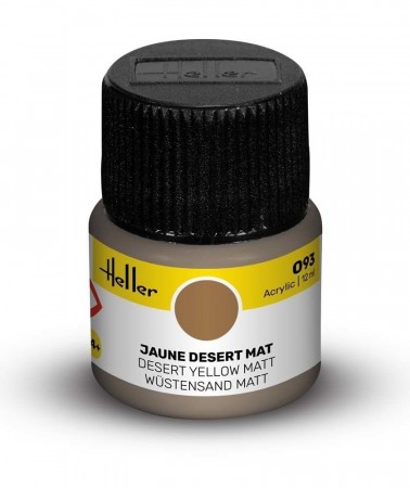 Heller Akryl No 93 Desert Yellow - Matt 12ml
