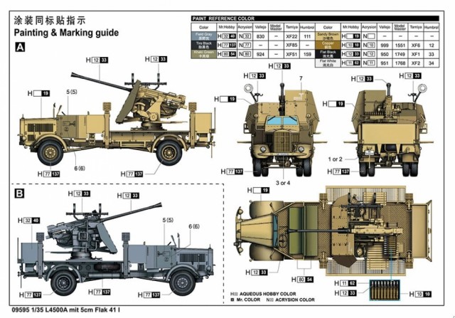 Trumpeter 1/35 German L4500A mit 5cm Flak 41