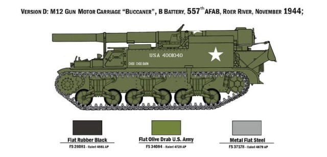 Italeri 1/72 M12 Gun Motor Carriage