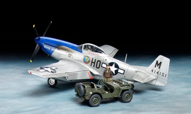 Tamiya 1/48 US P-51D Mustang and 1/4ton 4x4 Light Vehicle