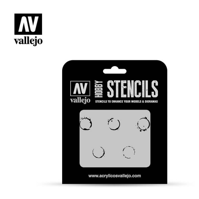 Vallejo Stencils Drum Oil Markings 1/35