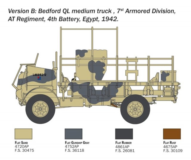 Italeri 1/35 Bedford QL Medium Truck