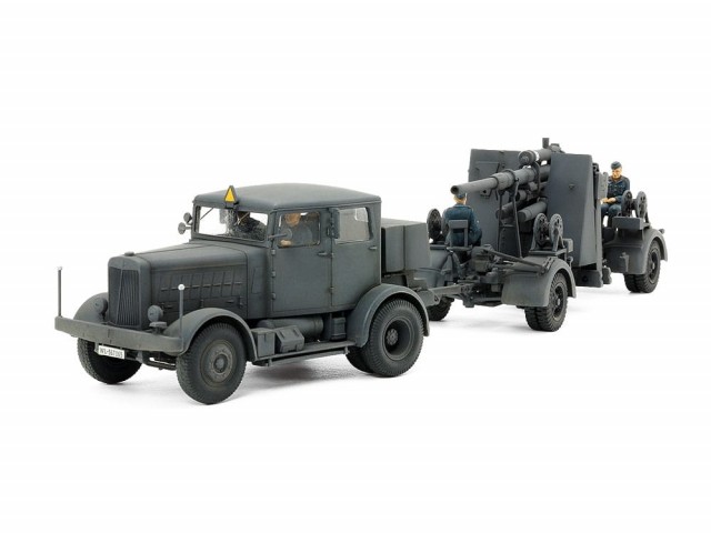 Tamiya 1/48 German Heavy Tractor SS-100 and 88mm Gun Flak37 Set