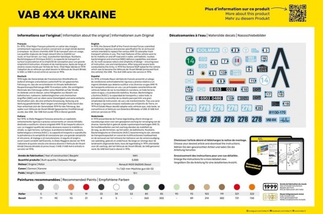 Heller 1/35 VAB 4X4 Ukraine