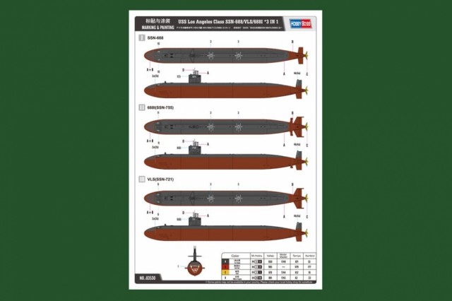 HobbyBoss 1/350 USS Los Angeles Class SSN-688/VLS/688I