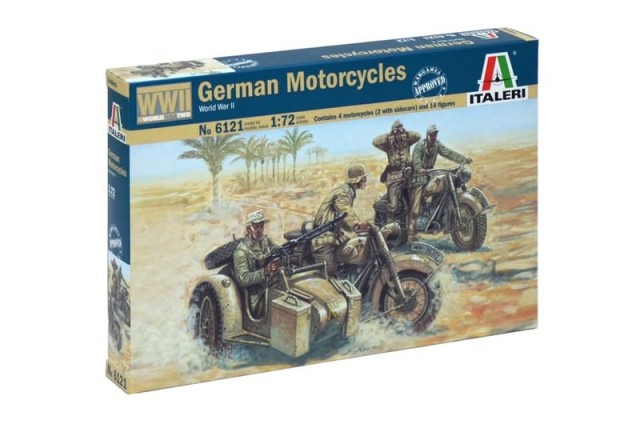 Italeri 1/72 German Motorcycles WWII