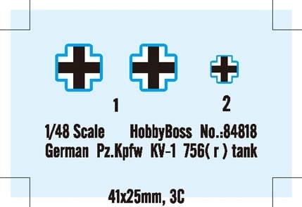 HobbyBoss 1/48 German Pz.Kpfw KV-1 756(r) Tank