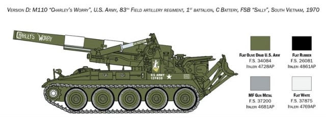 Italeri 1/35 M110 Self Propelled Howitzer