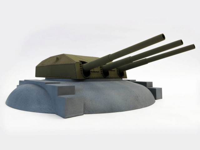 Modelcollect 1/72 Austrått Fort Costal Artillery Site Triple 28cm turret Caesar (Norsk)