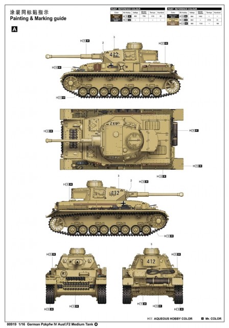 Trumpeter 1/16 German Pzkpfw IV Ausf.F2 Medium Tank