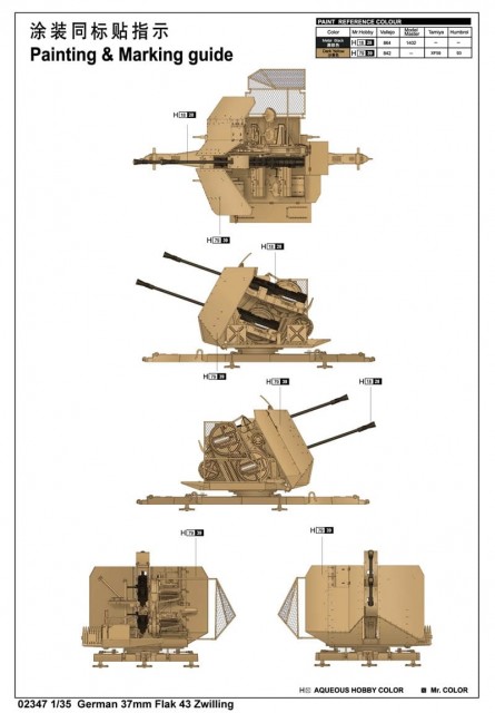 Trumpeter 1/35 German 37mm Flak 43 Zwilling