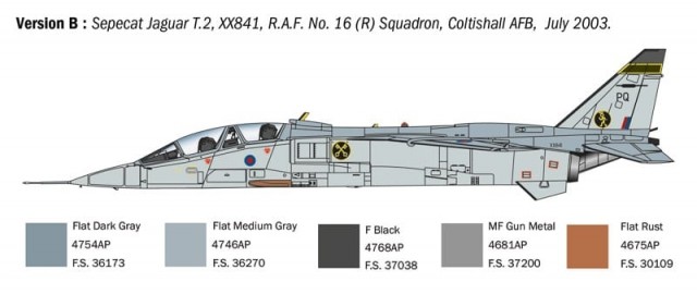 Italeri 1/72 Sepecat Jaguar T.2 R.A.F Trainer