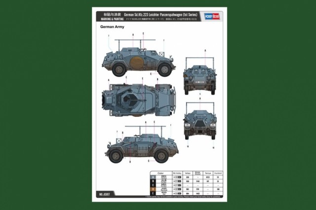 HobbyBoss 1/35 German Sd.Kfz.223 Leichter Panzerspähwagen (1st Series)