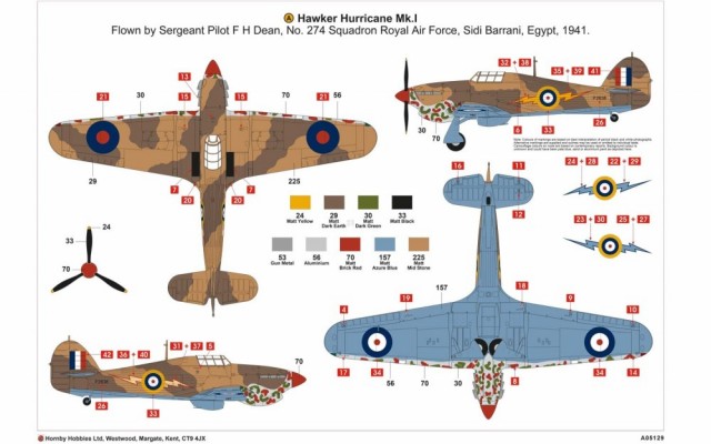 Airfix 1/48 Hawker Hurricane Mk.I Tropical