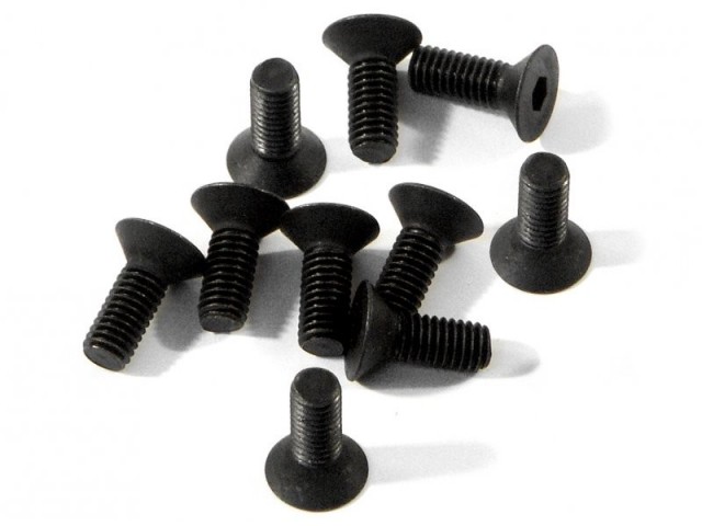 Z082 HPI Flat Head Screw M3x8mm (Hex Socket/10 stk.)