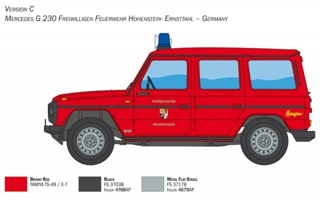 Italeri 1/24 Mercedes Benz G230 Feuerwehr