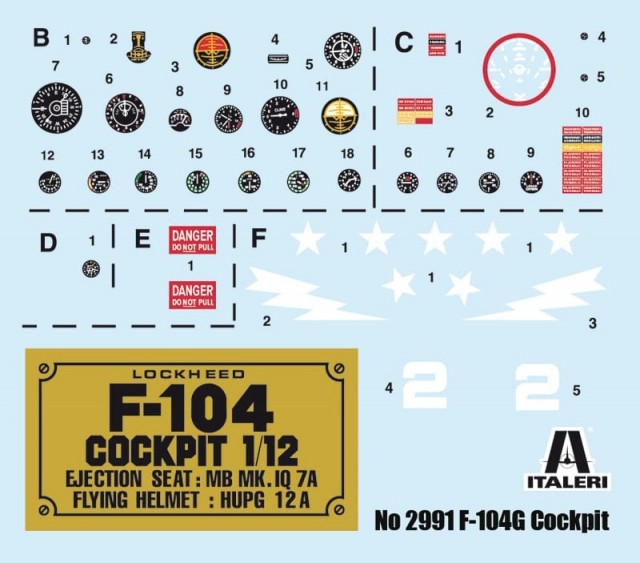 Italeri 1/12 F-104G Cockpit
