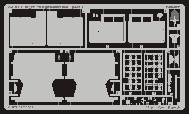 Eduard 1/35 Big Ed Tiger I Mid. Production (for Tamiya kit)