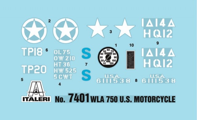 Italeri 1/9 WLA 750 US Military