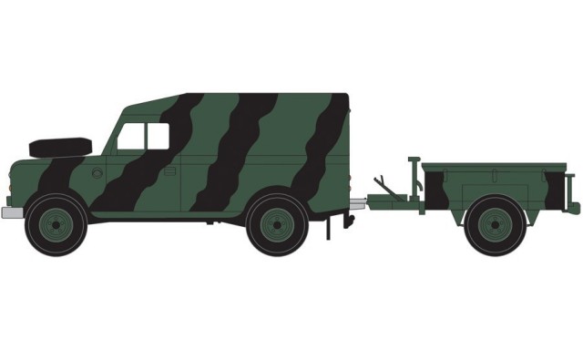 Airfix plastbyggesett 1/76 LWB Land Rover and Trailer (Hard Top) A02324