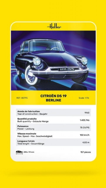 Heller 1/16 Citroen DS 19 Berline