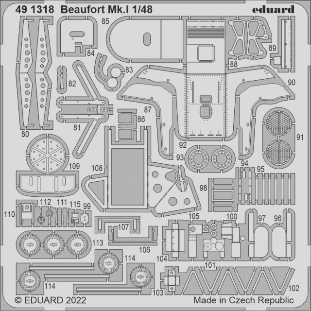 Eduard 1/48 Detaljsett Beaufort Mk.I