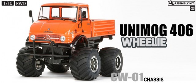 Tamiya RC byggesett 1/10 Unimog 406 Wheelie (CW-01)