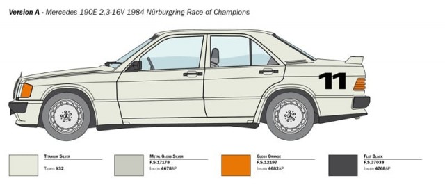 Italeri 1/24 Mercedes-Benz 190E 2.3 16v