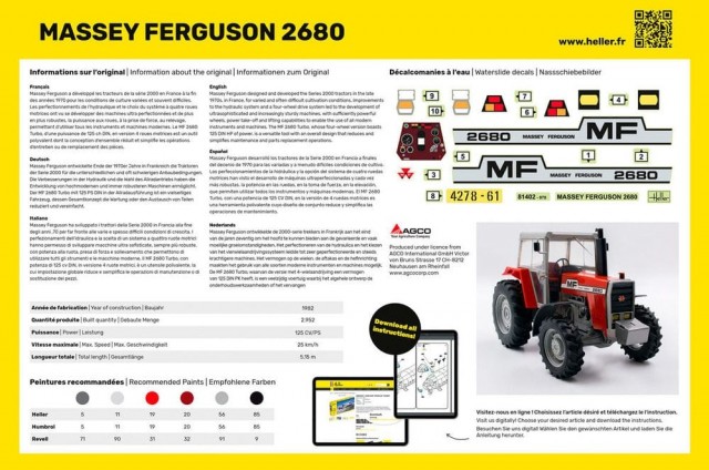 Heller Startsett 1/24 Massey Ferguson 2680 (1982-1985)