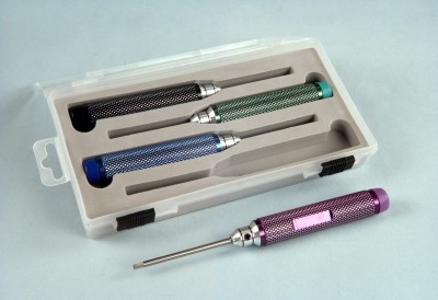 Hex/sekskantet Deluxe skrutrekkersettet 4 stk. (1.5-3.0mm)